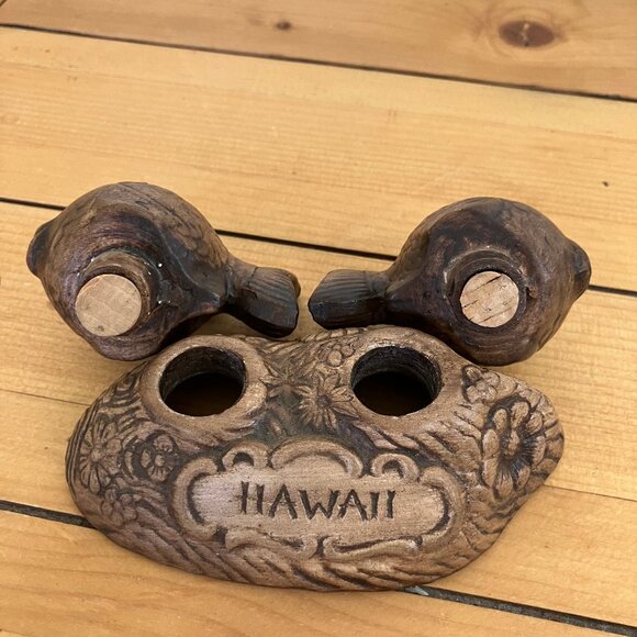 Tropical Fish Salt & Pepper Shakers Hawaii Base Vintage Treasure Craft Tiki Bar - Picture 6 of 7